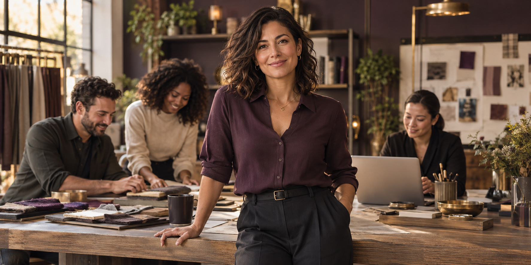 Business owner at work